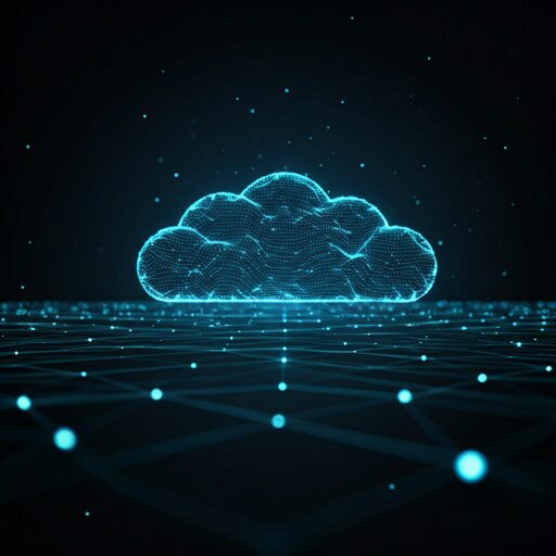 Rețea de cloud computing stilizată